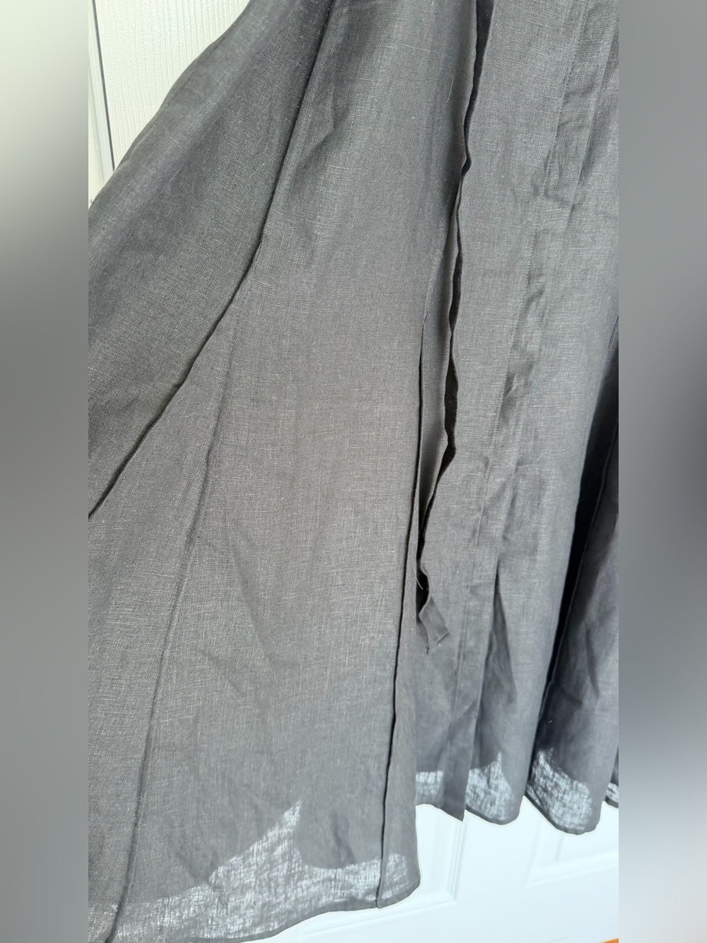 J.Crew Seamed Linen Dress With Removable Belt Black Size L NWT - Picture 10 of 12